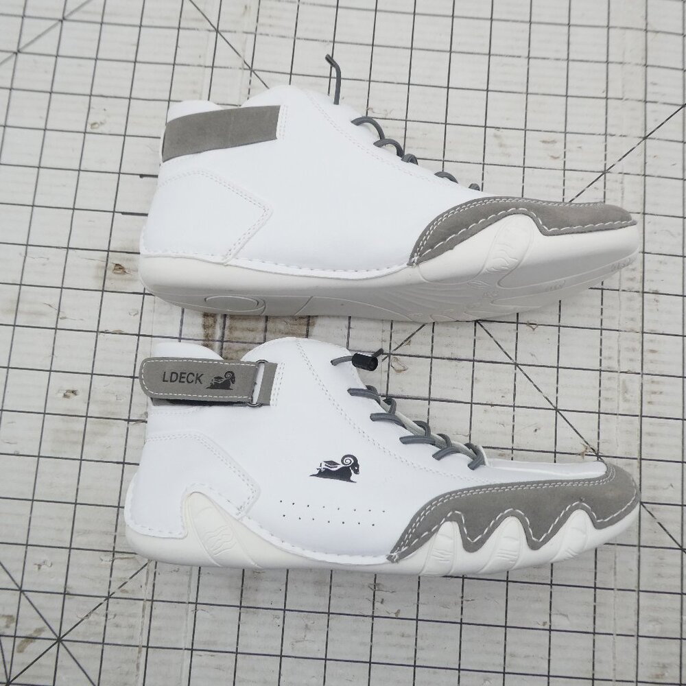 LDeck White Gray Sneakers Men’s Casual Streetwear Shoes